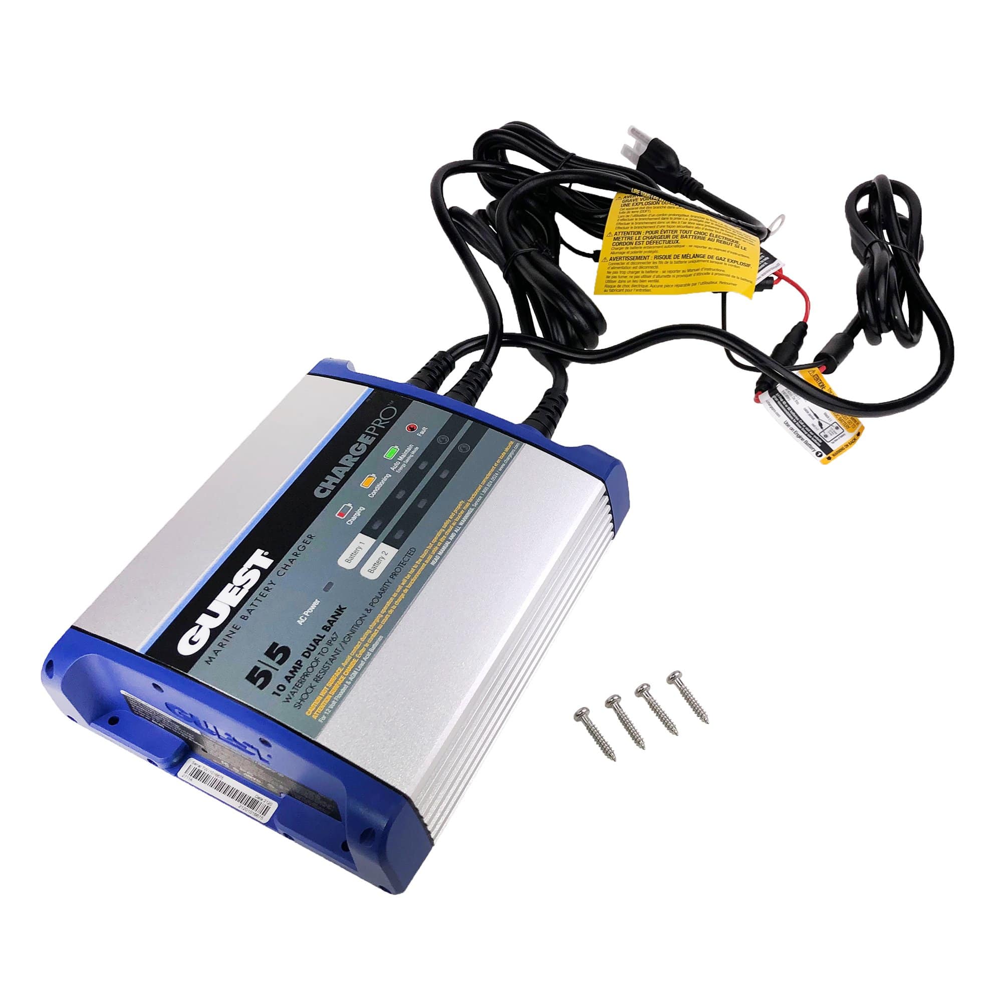 Guest 2711A Power Products Charge Pro On-Board Battery Charger 10A / 12V, 2 Bank, 120V