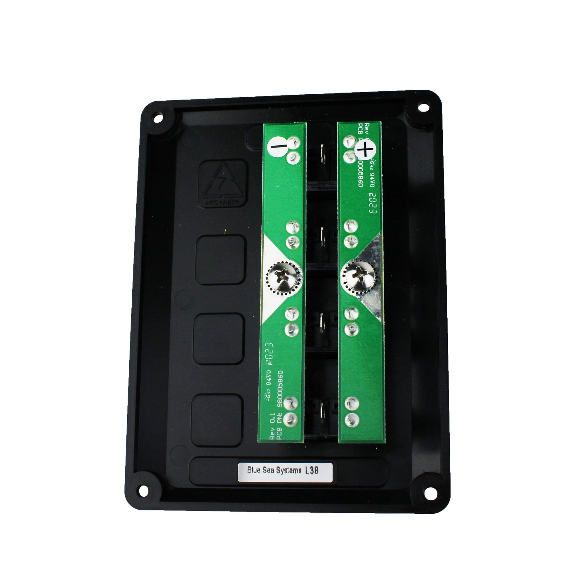 Blue Sea Systems 4350-BSS BelowDeck Circuit Breaker Panel, 4 Positions, 12V DC