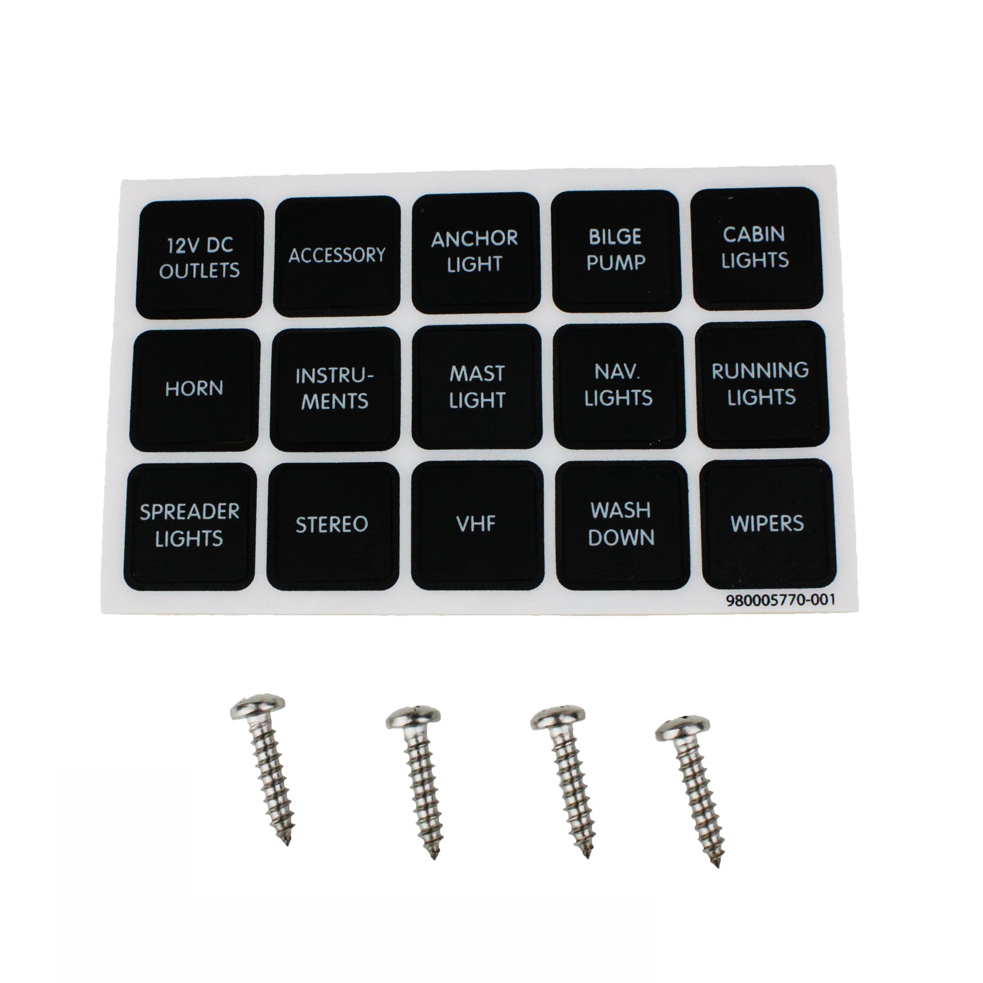 Blue Sea Systems 4350-BSS BelowDeck Circuit Breaker Panel, 4 Positions, 12V DC