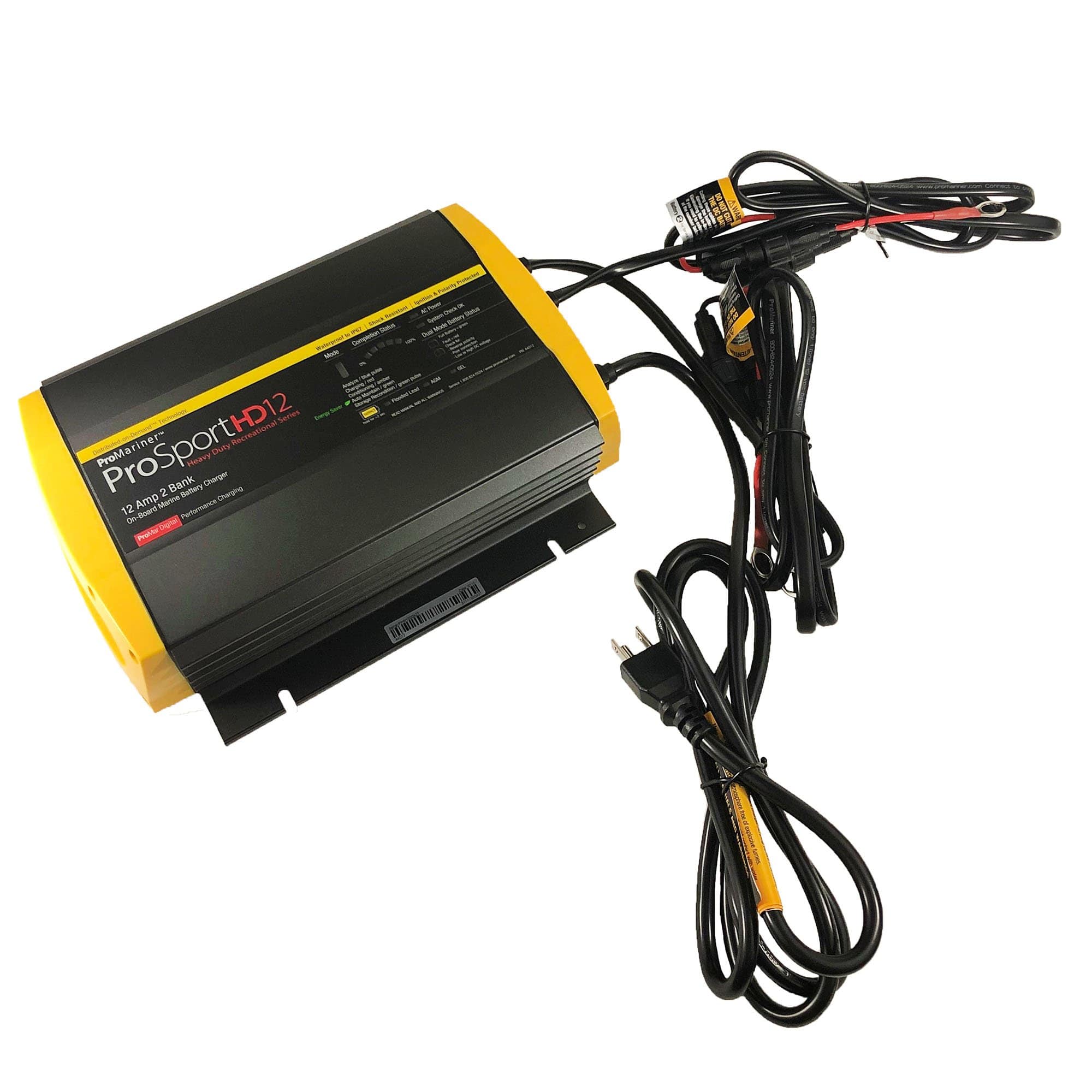 Power Products 44012 Pro Mariner ProSport HD 12, 12 Amp, 2 Bank Battery Charger