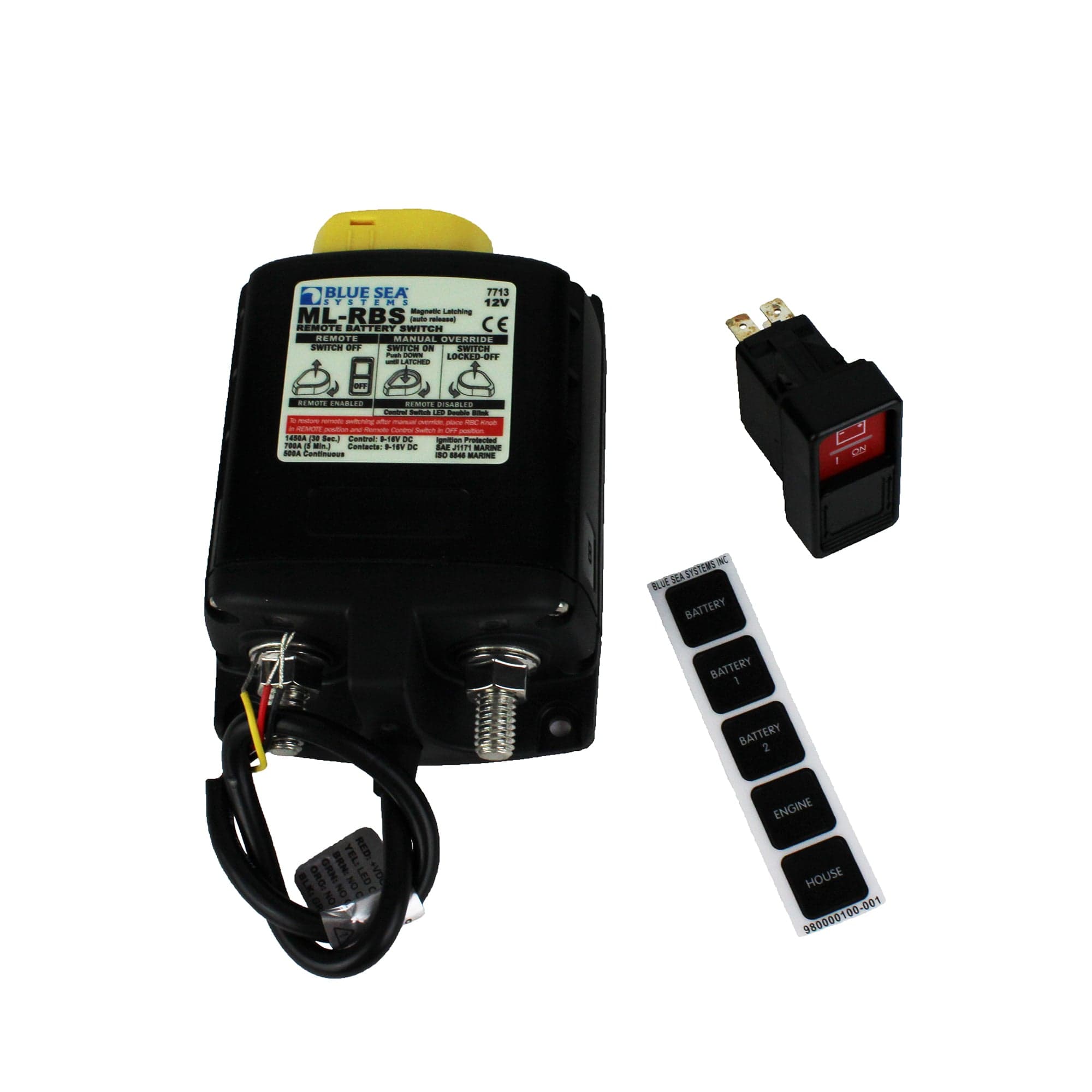 Blue Sea Systems 7713-BSS 12V Remote Battery Switch ML-RBS W/ Manual Control Auto-Release
