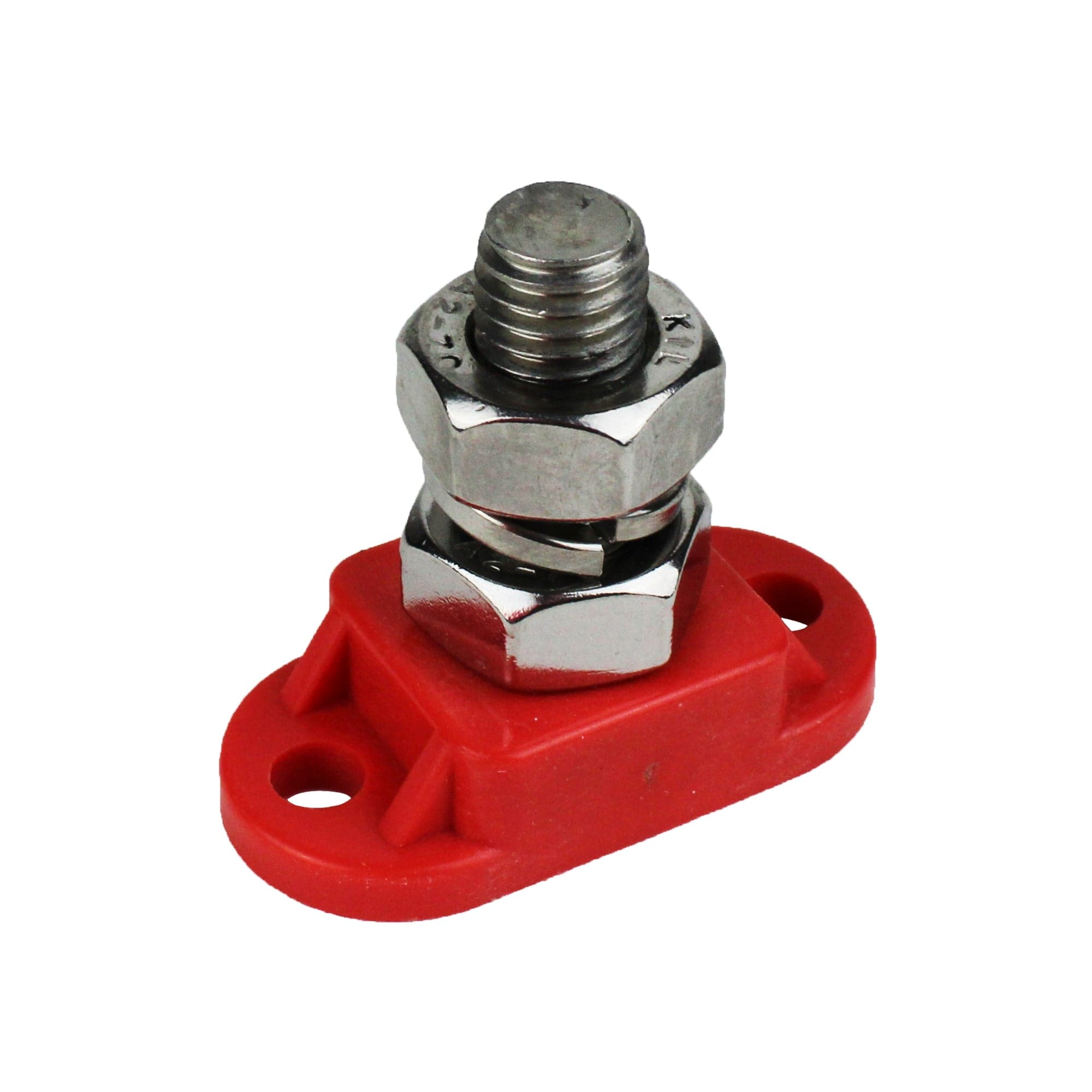 BEP IS-10MM-1R 3/8" Single Insulated Distribution Stud, Positive, Red