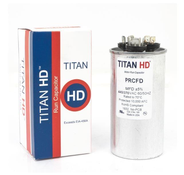 Packard PRCFD405A TITAN HD Run Capacitor 40+5 MFD 440/370 Volt Round