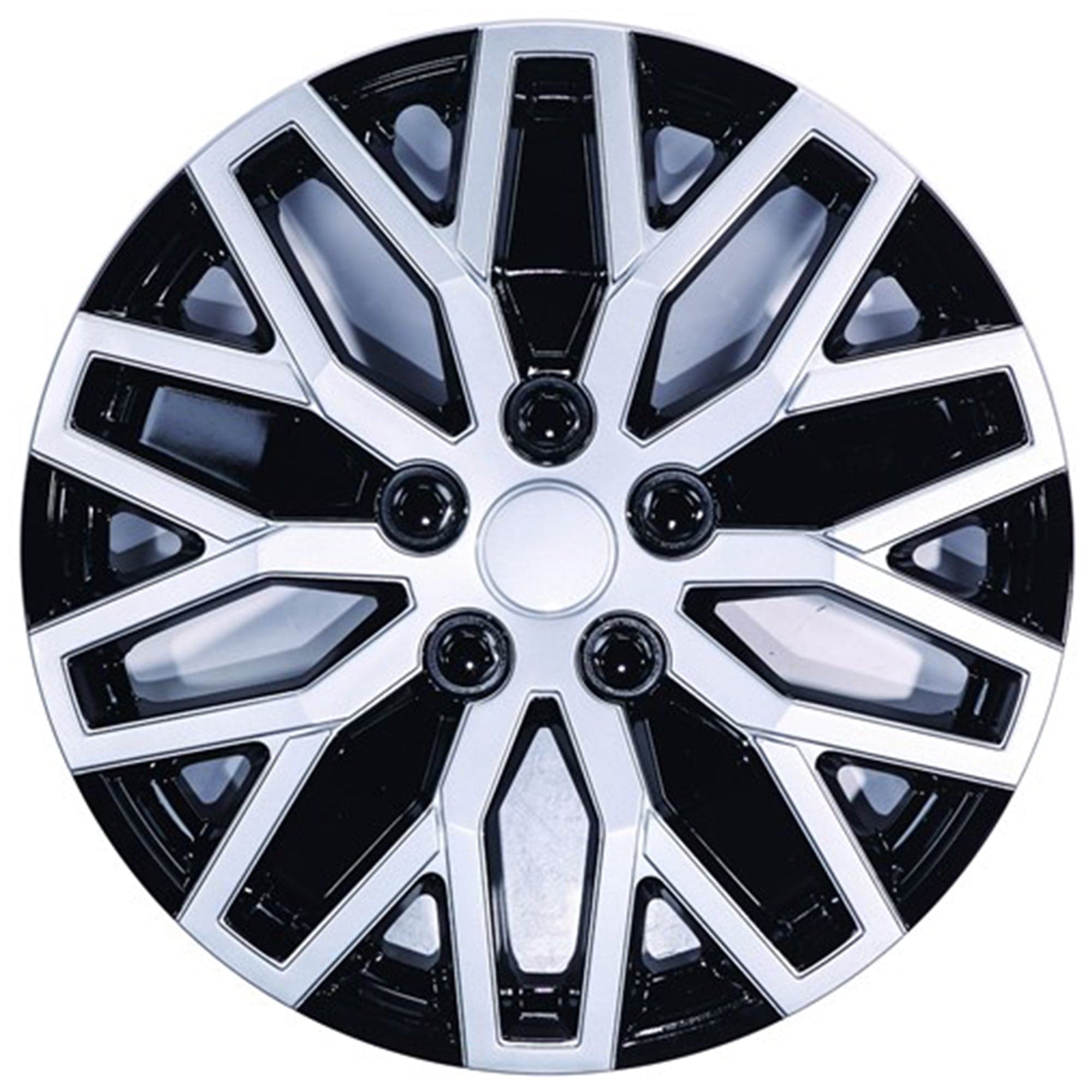 PacRim PRT-1051-16S-B 16" Universal Silver / Ice Black Wheel Cover Set