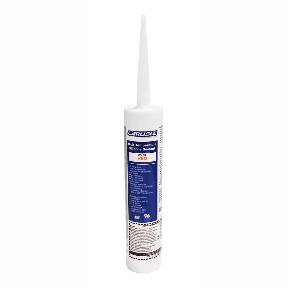 Packard PS9983 High-Temp Silicone Red Caulk