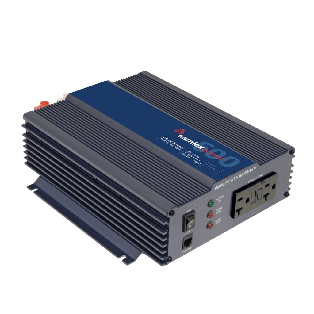 Samlex PST-600-12 12 Volt 600 Watt Pure Sine Inverter With Cables