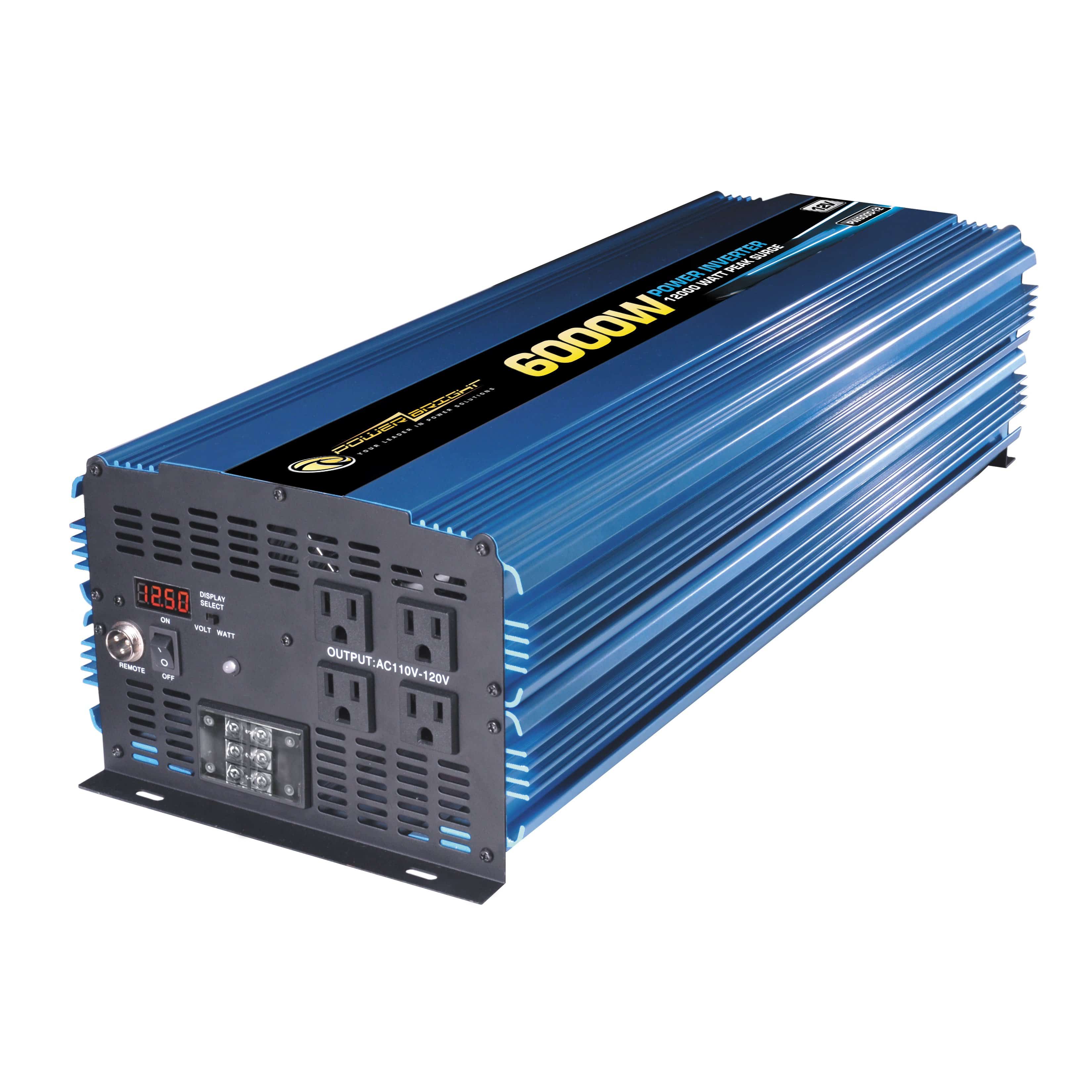 Power Inverter with Wireless Remote - Powerbright PW6000-12