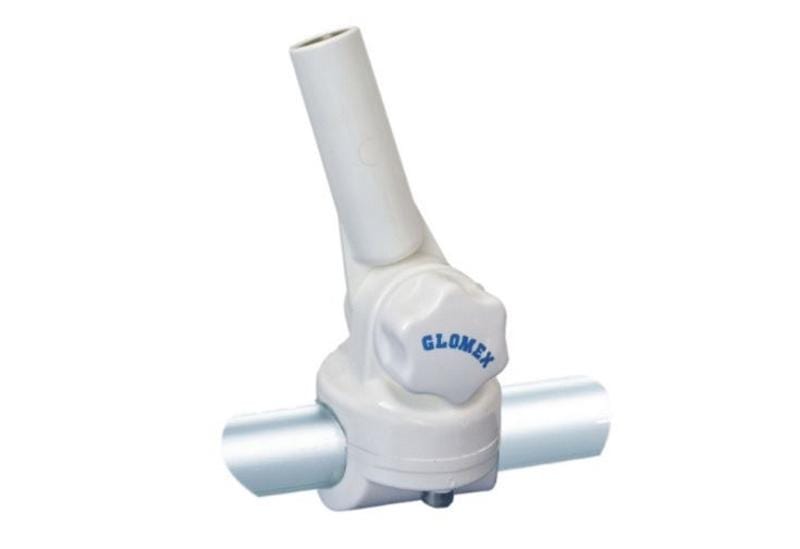 Glomex RA134FME Nylon Rail Mount 7/8" to 1" Railing with Cable Slot RG-8X Coax Cables 5/8"-24 Thread