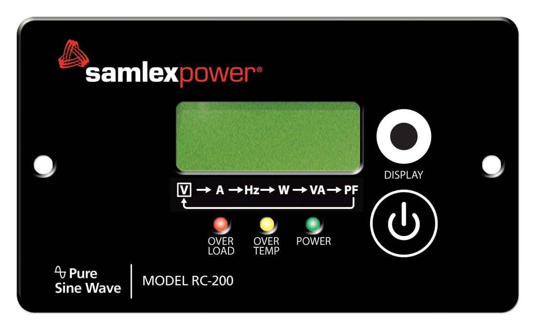 Samlex RC-200 Remote Control For Use With The PST-1500 And PST-2000 Pure Sine Inverters