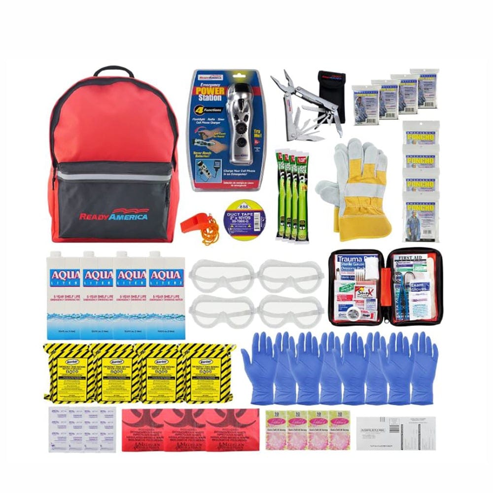 Ready America REA-70385 Grab 'N Go 3 Day 4 Person Deluxe Emergency Kit Backpack