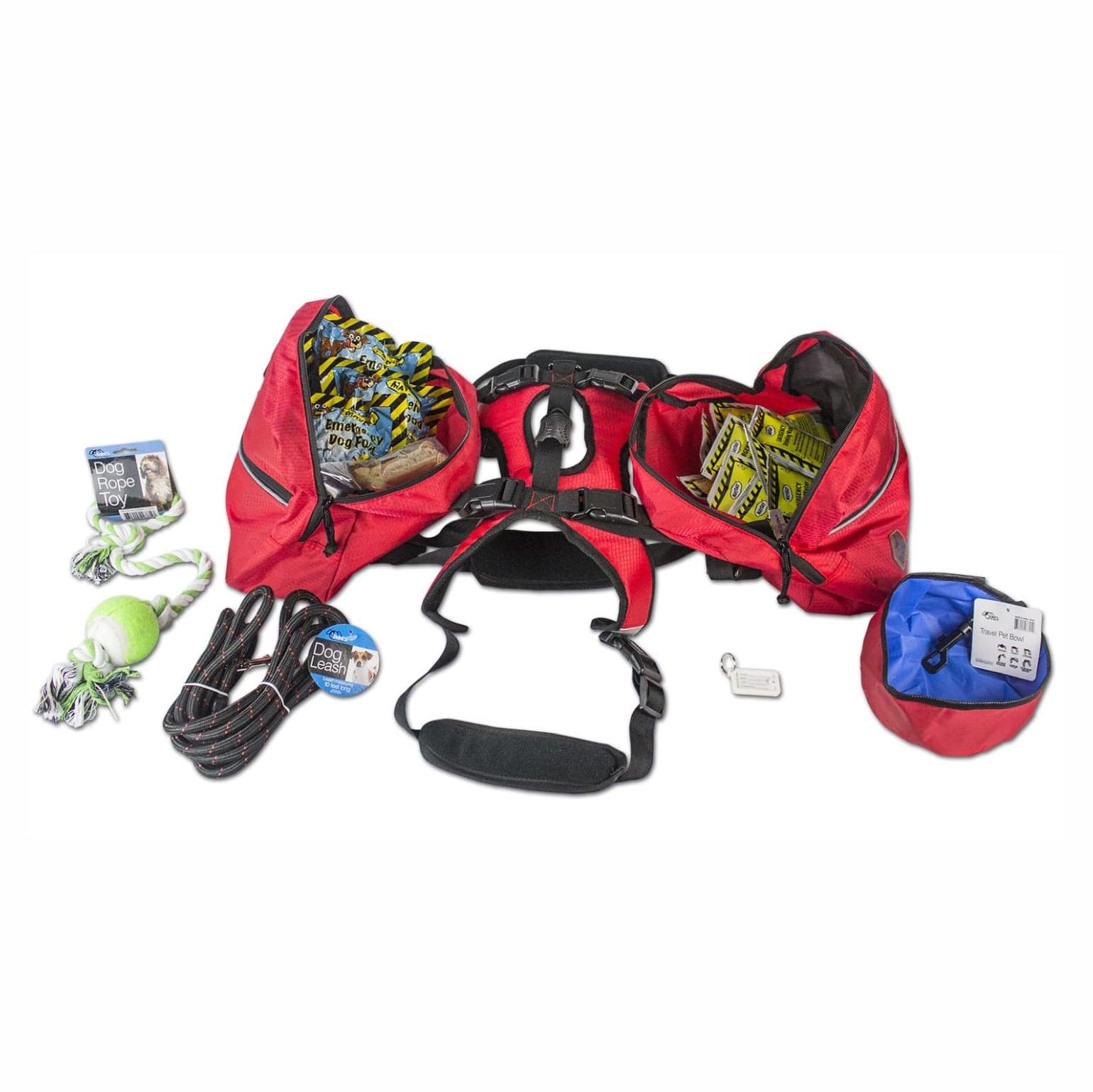Ready America 77155 Large Dog Emergency Kit W/ Saddle Bag Harness