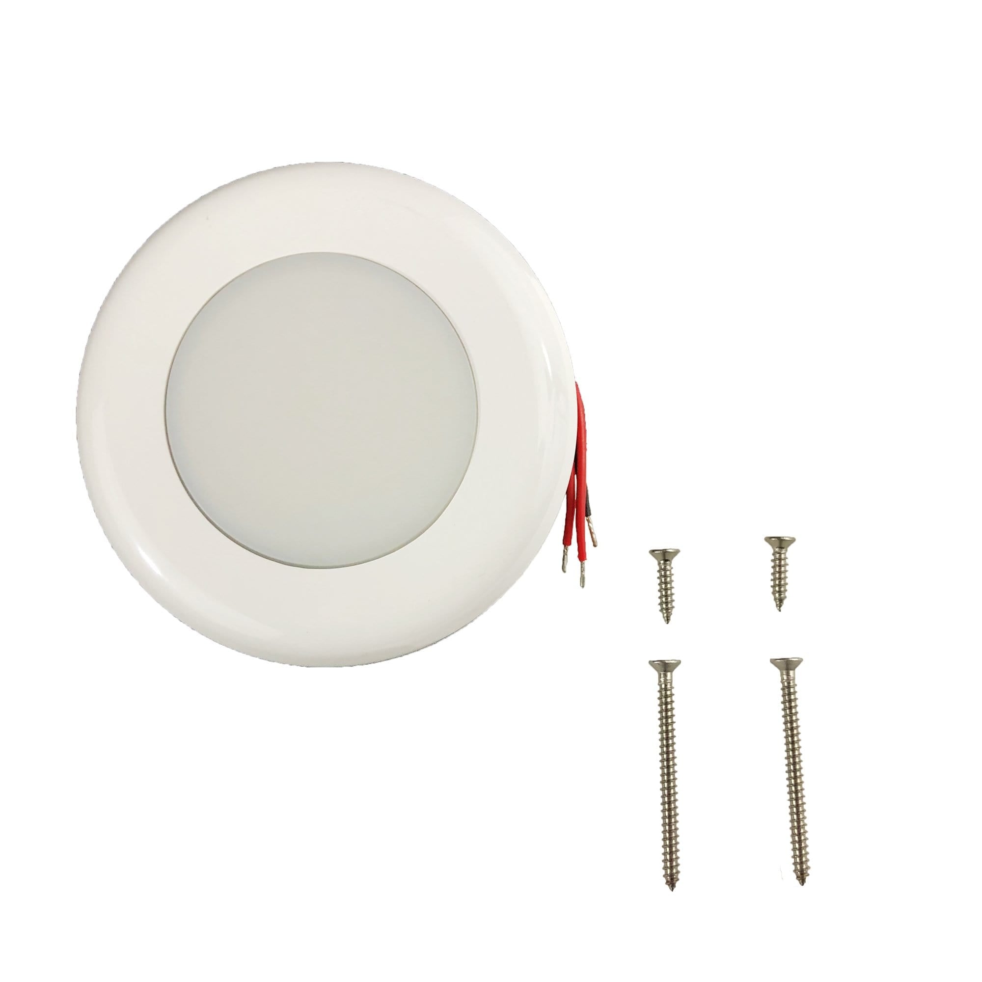 Scandvik 41385P A3 - LED Ceiling Lights Dual Color Warm White/Red Flush Mount, White Trim
