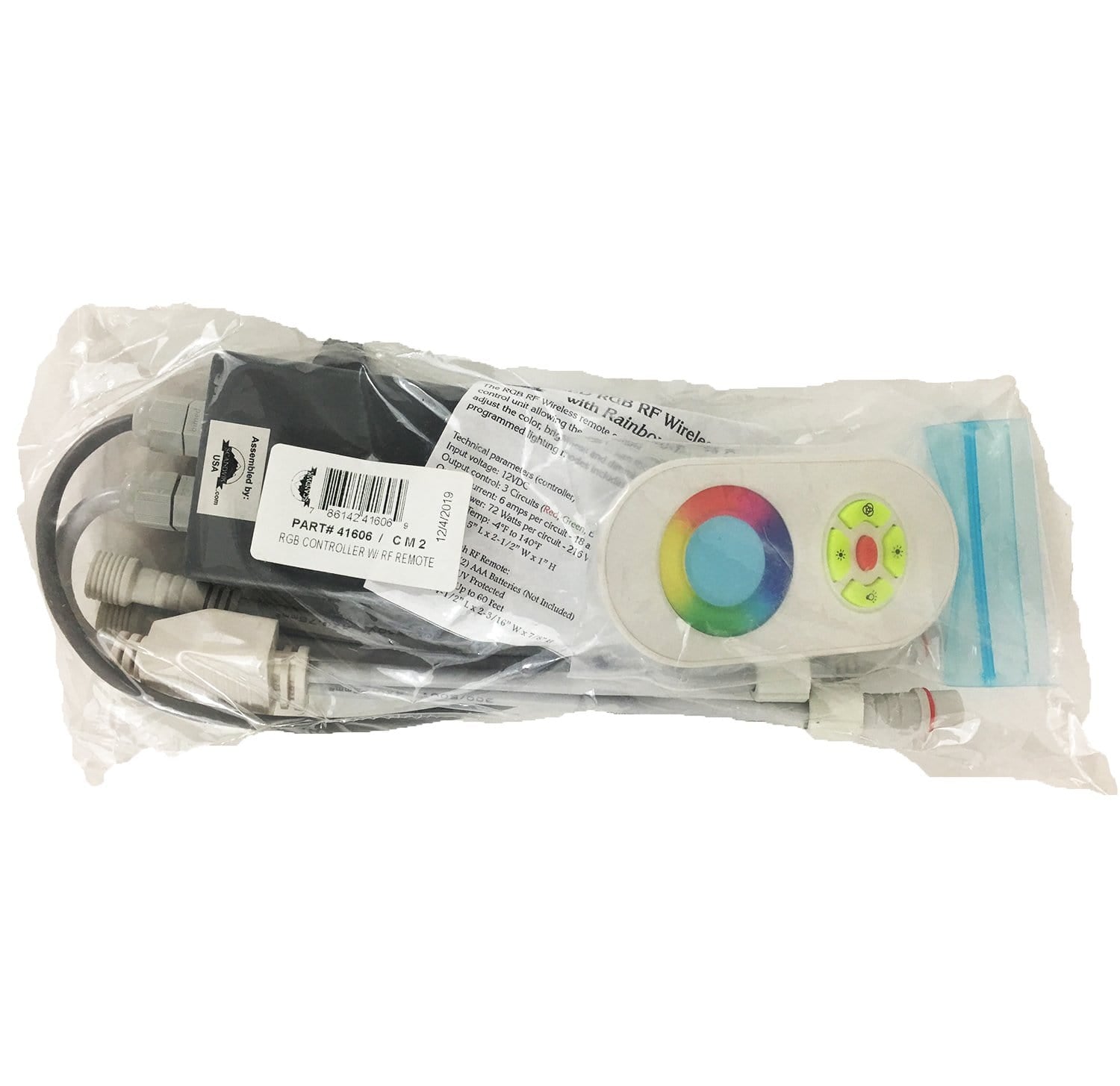 Scandvik 41606 RF LED RGB Controller with Rainbow-Touch Remote