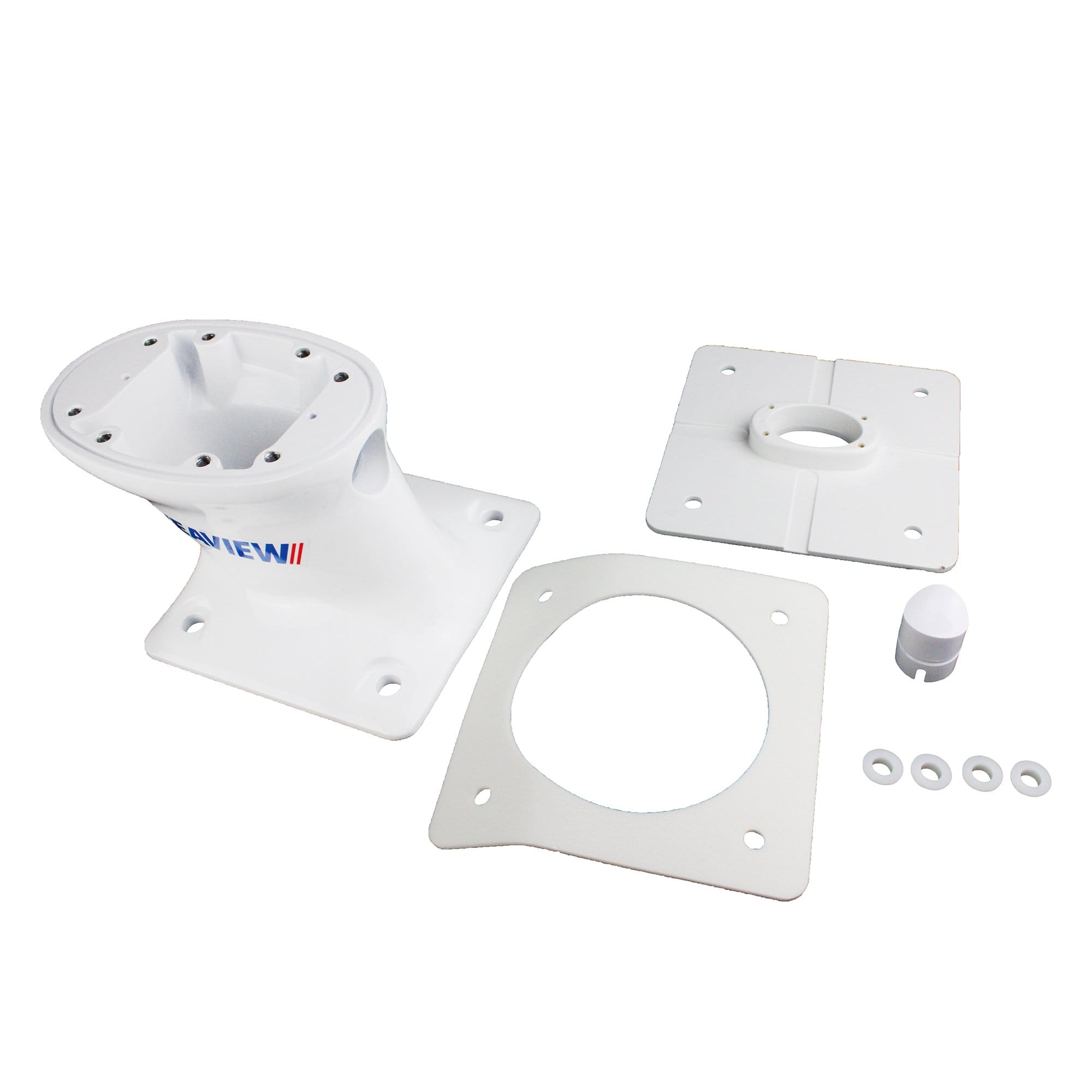 Seaview PMF57M1 5" Modular Mount, Forward Raked, 7" x 7" Base Plate, White