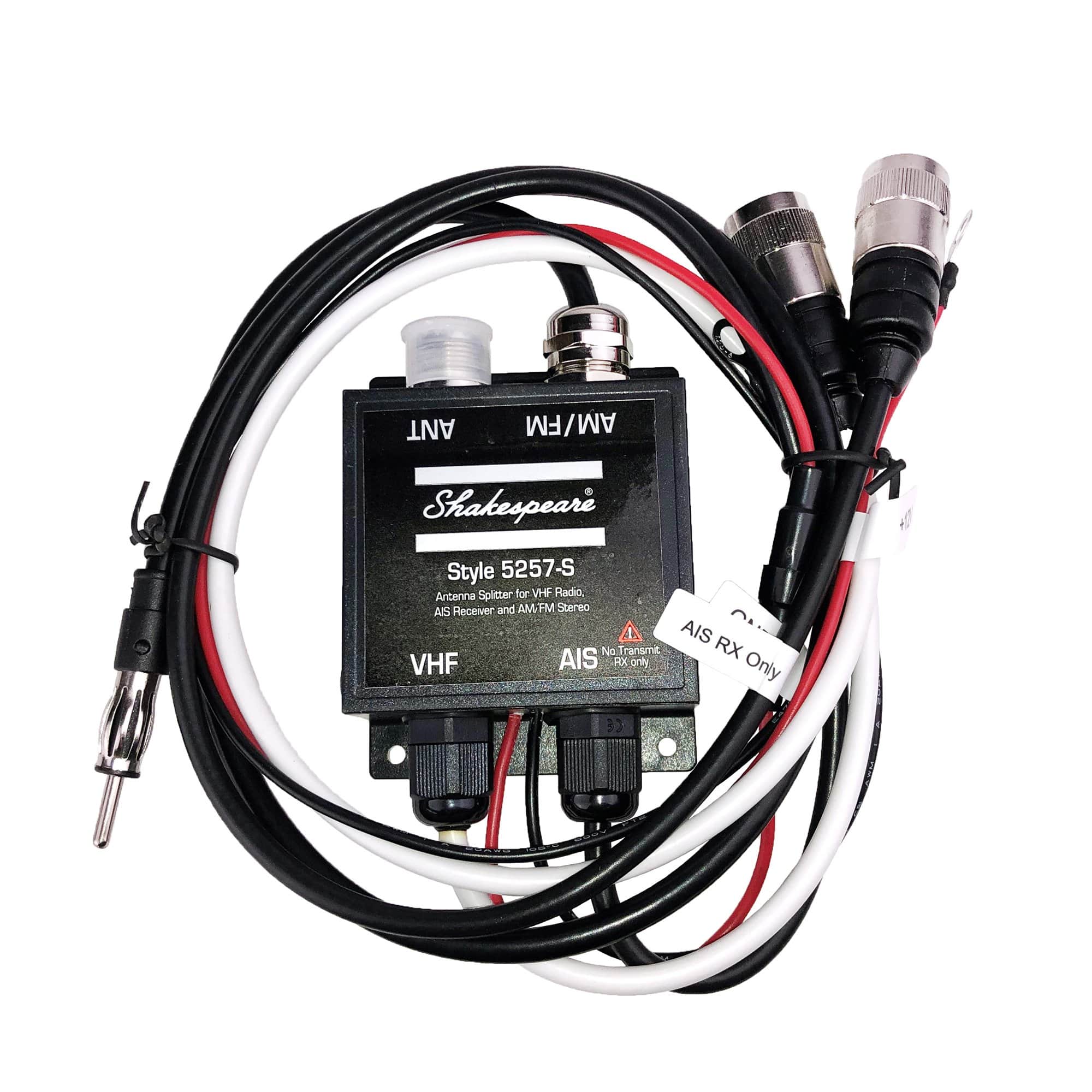 Shakespeare 5257-S Antenna Splitter For VHF Radio, AIS Receiver, AM/FM Stereo