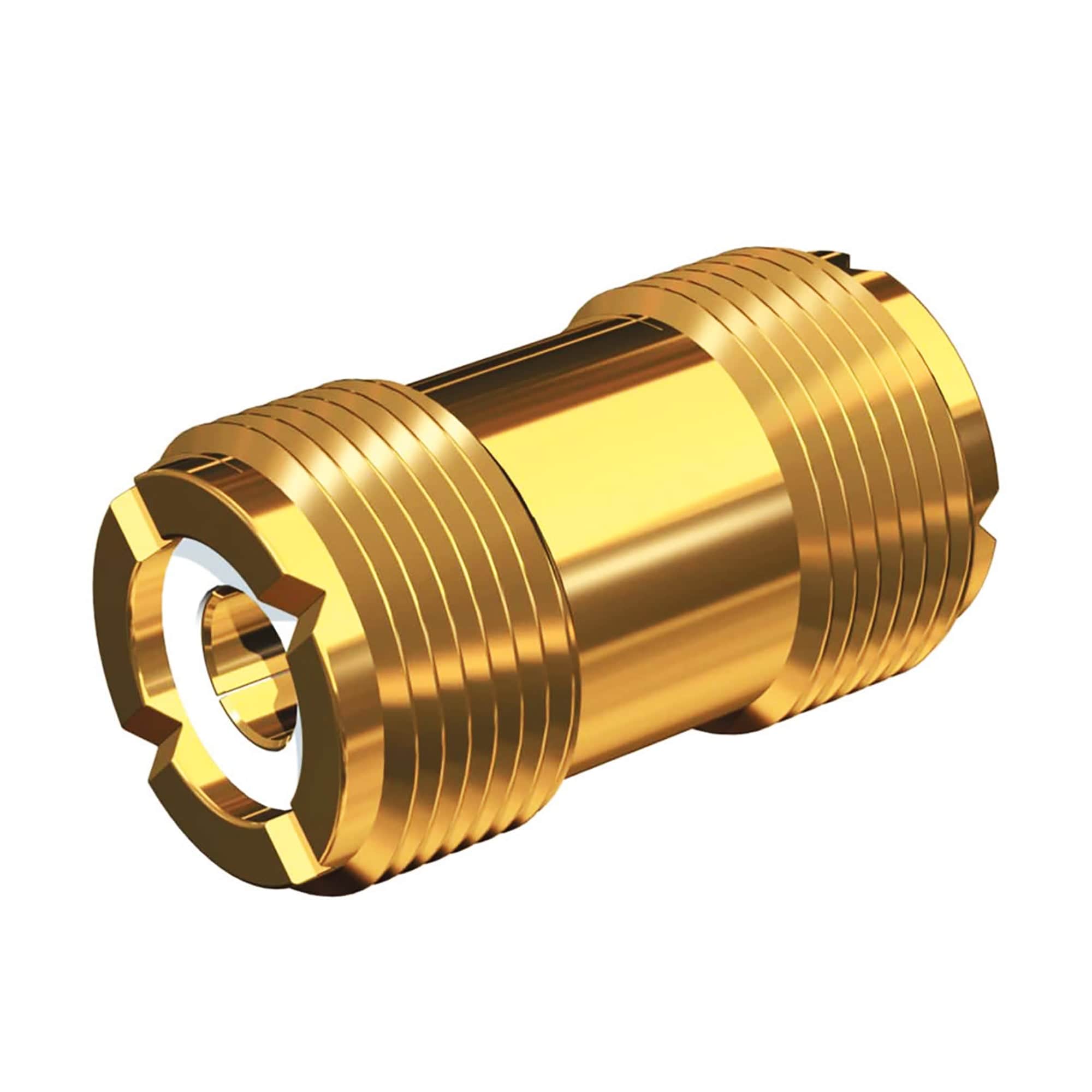 Shakespeare PL-258-G Gold-Plated Barrel Connector for PL-259 Ended Cables