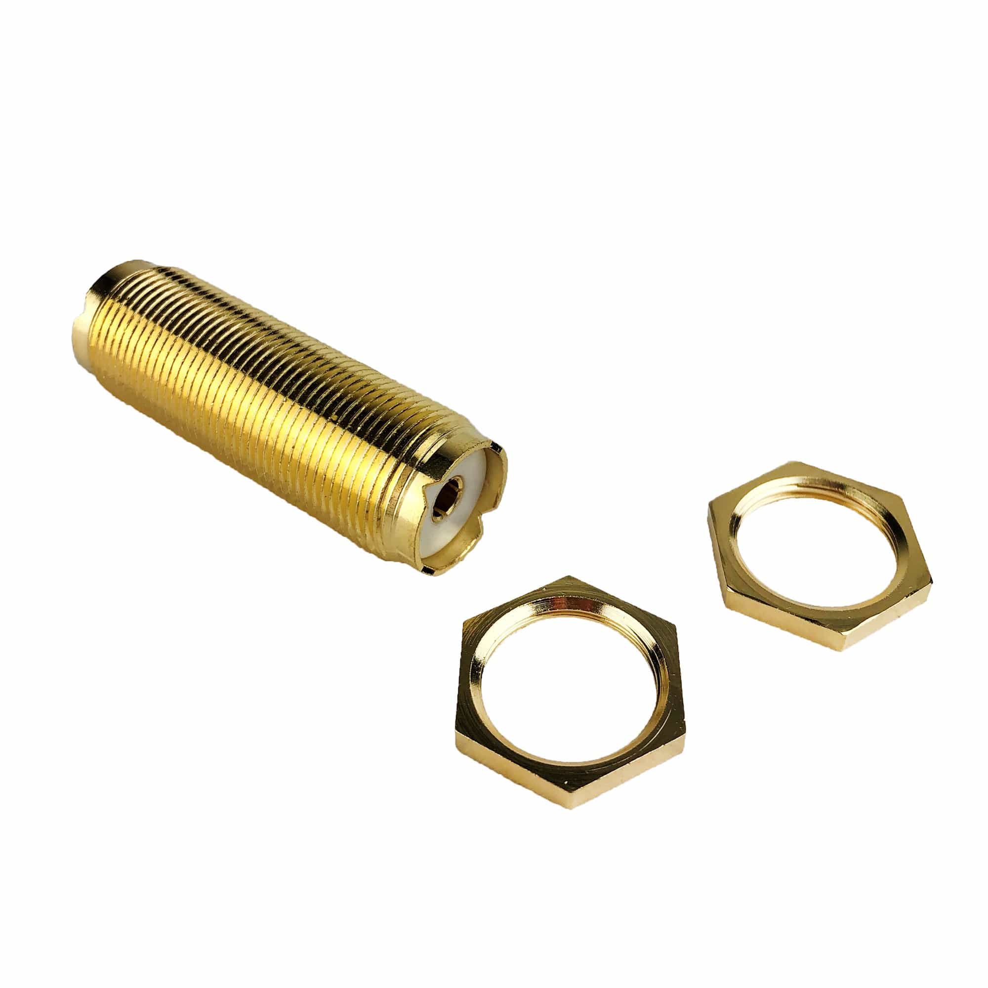 Shakespeare Pl-258-L-G Center Pin Pl Barrel Connector, Gold-Plated Brass