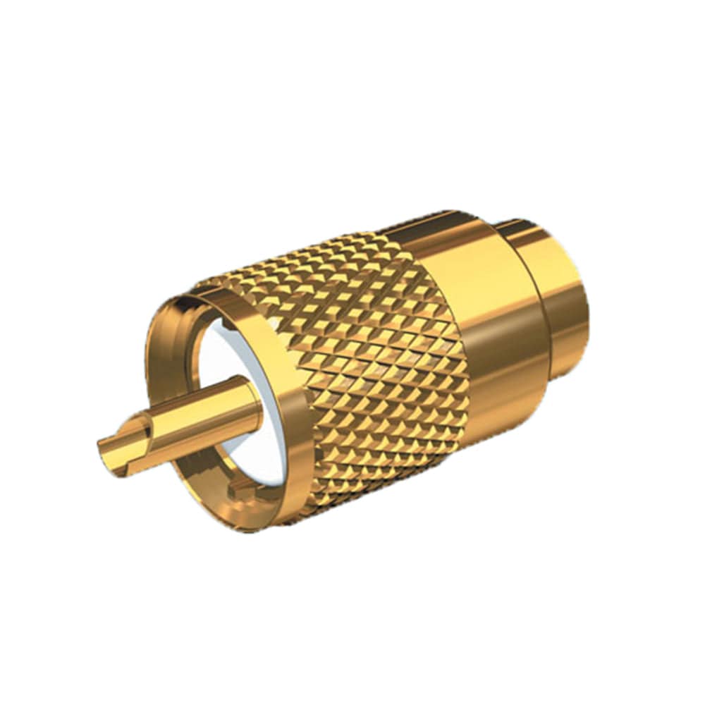 Shakespeare PL-259-G Gold-Plated Brass Antenna Connector for RG8/AU and RG-213 Coax Cable