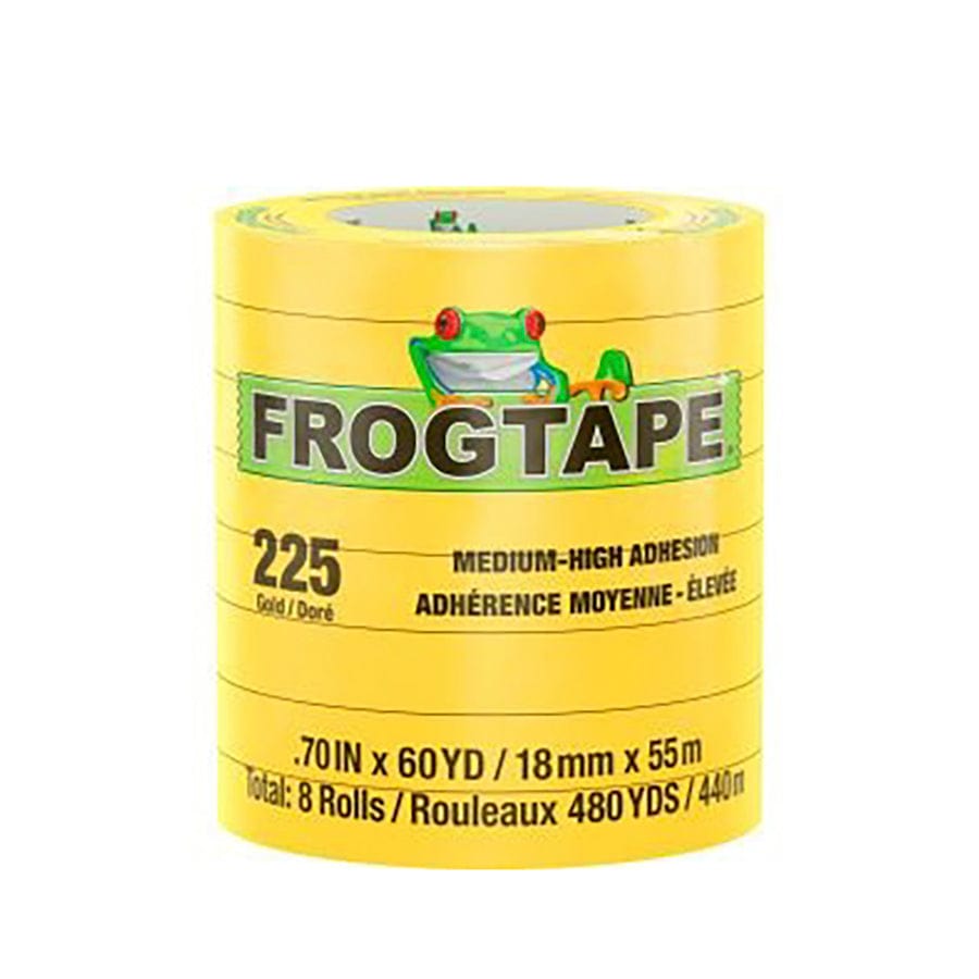Shurtape 105319 FrogTape CP 225 18mmx55m Gold Performance Masking Tape, Medium-High Adhesion, Moderate Temperature - 3 Pack