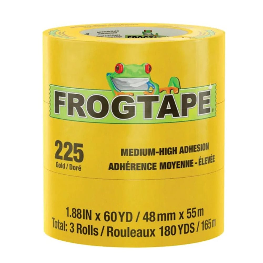 Shurtape 105320 FrogTape CP 225 24mmx55m Gold Performance Masking Tape, Medium-High Adhesion, Moderate Temperature - 3 Pack