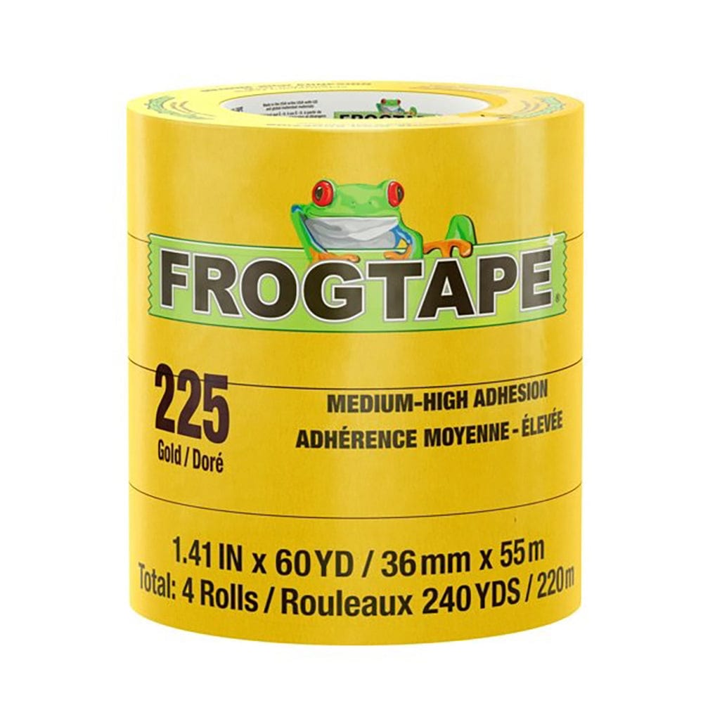 Shurtape 105321 FrogTape 36mmx55m CP 225 Gold Performance Masking Tape, Medium-High Adhesion, Moderate Temperature - 3 Pack