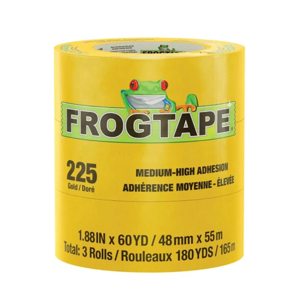 Shurtape 105322 FrogTape CP 225 48mmx55m Gold Performance Masking Tape, Medium-High Adhesion, Moderate Temperature - 3 Pack