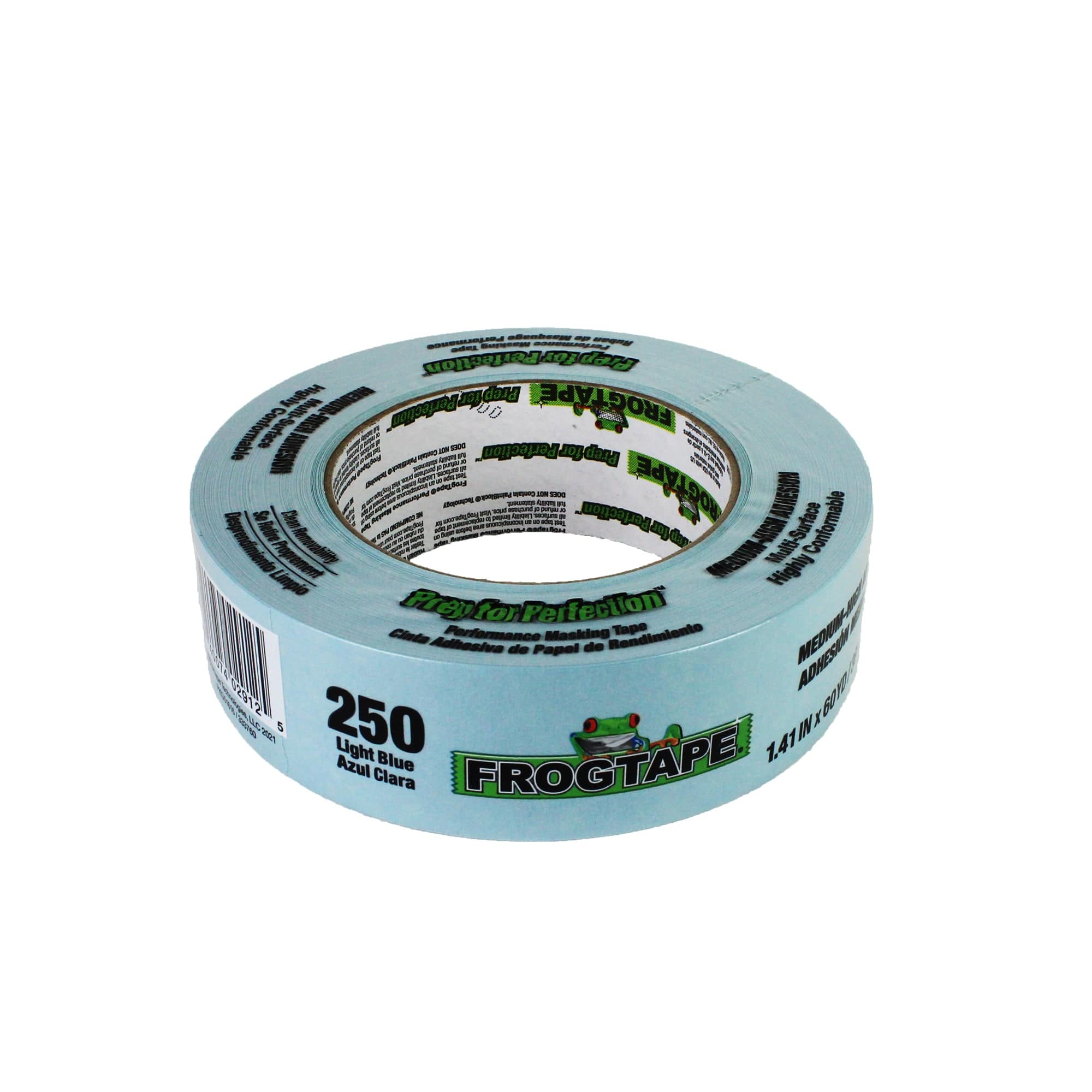 Shurtape 105379 FrogTape CP 250 36mmx55m Performance Grade Masking Tape, Medium-High Adhesion, Moderate Temperature - Light Blue