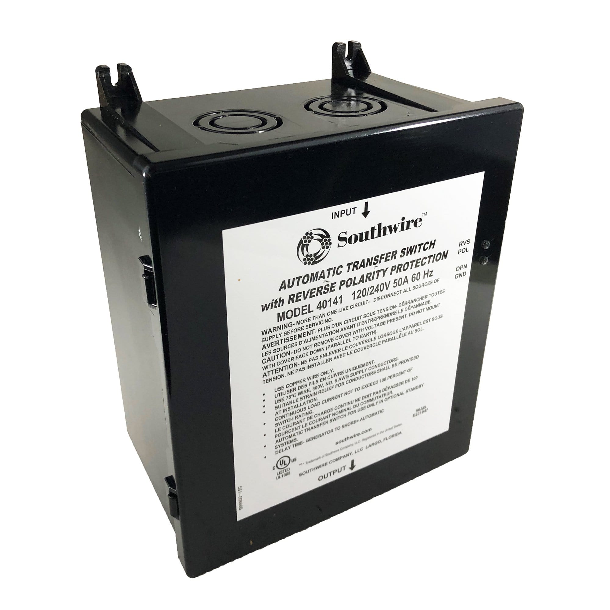 Southwire 40141-001 50A Reverse Polarity Transfer Switch