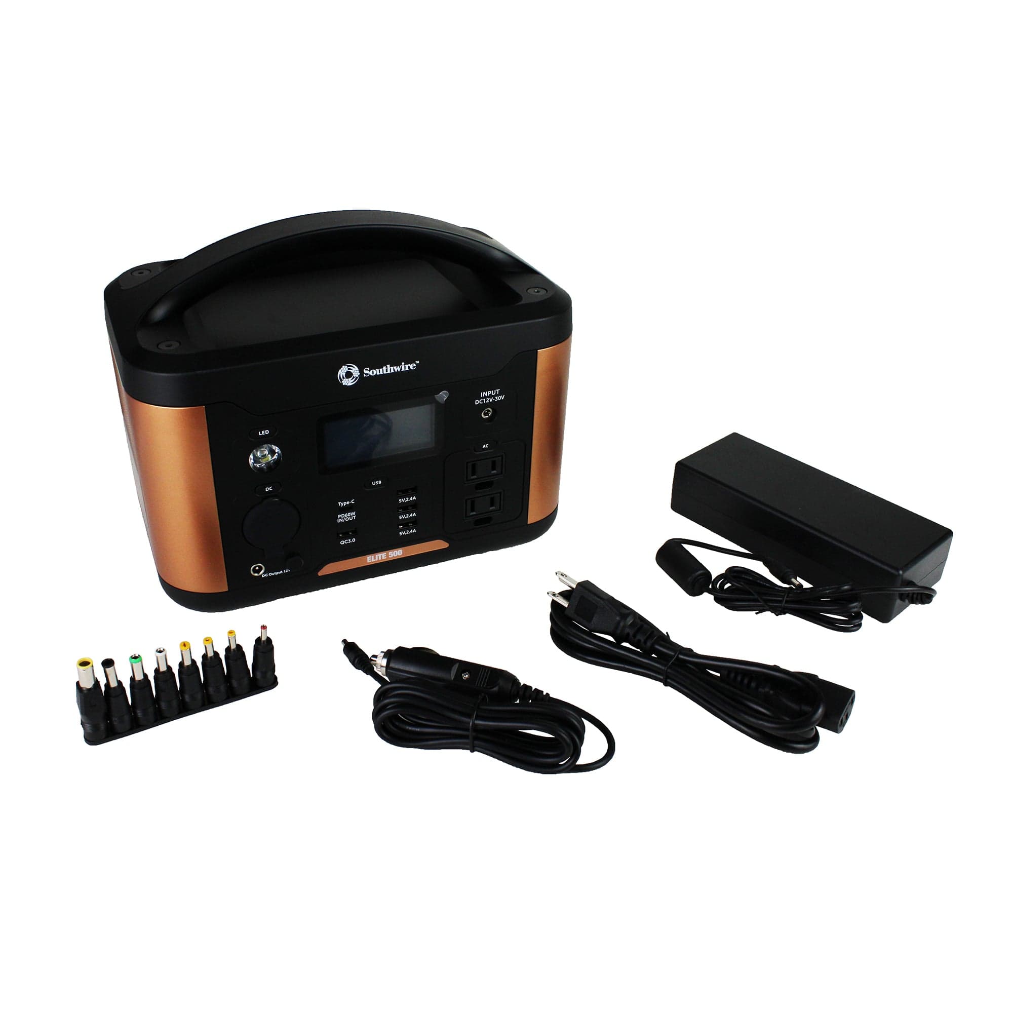 Southwire 53252 Elite 500 Series Portable Power Station W/ AC & DC Adapters