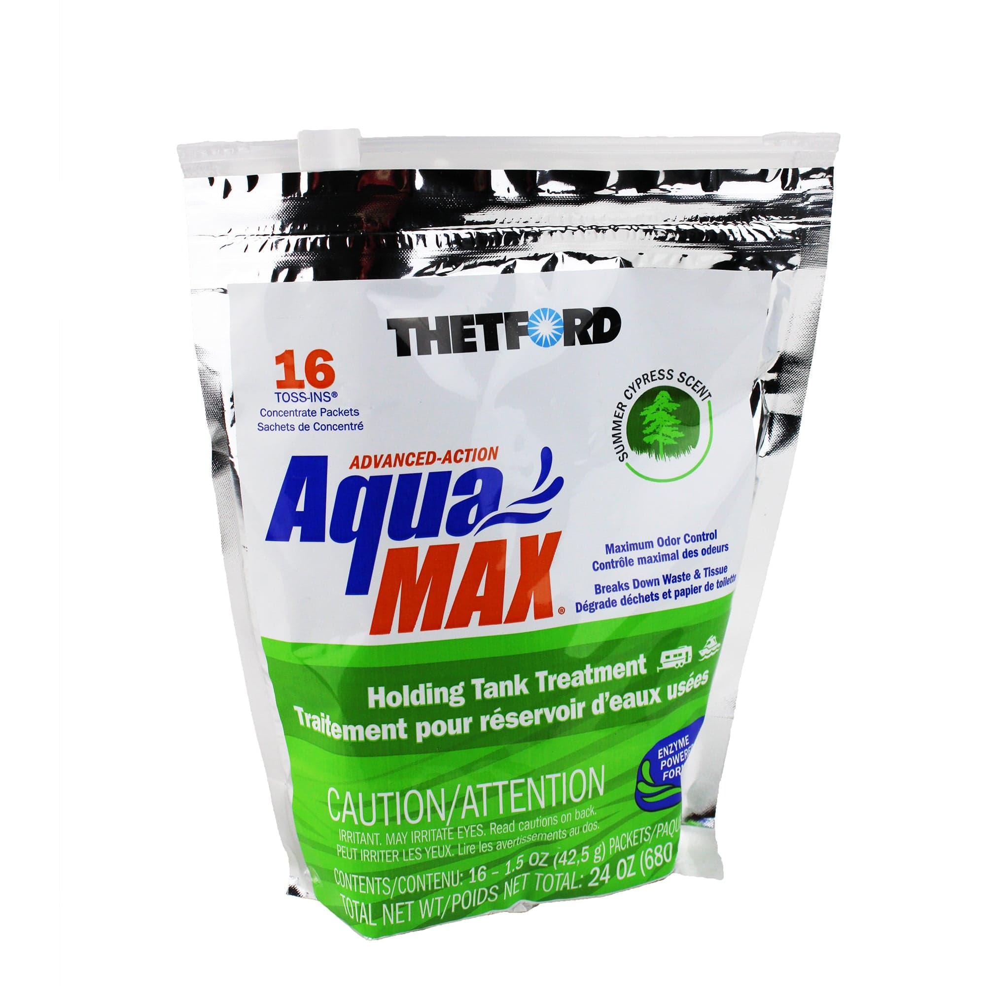 Thetford 96670 Aquamax Waste Holding Tank Treatment Drop-ins - Summer Cypress – 16-Count