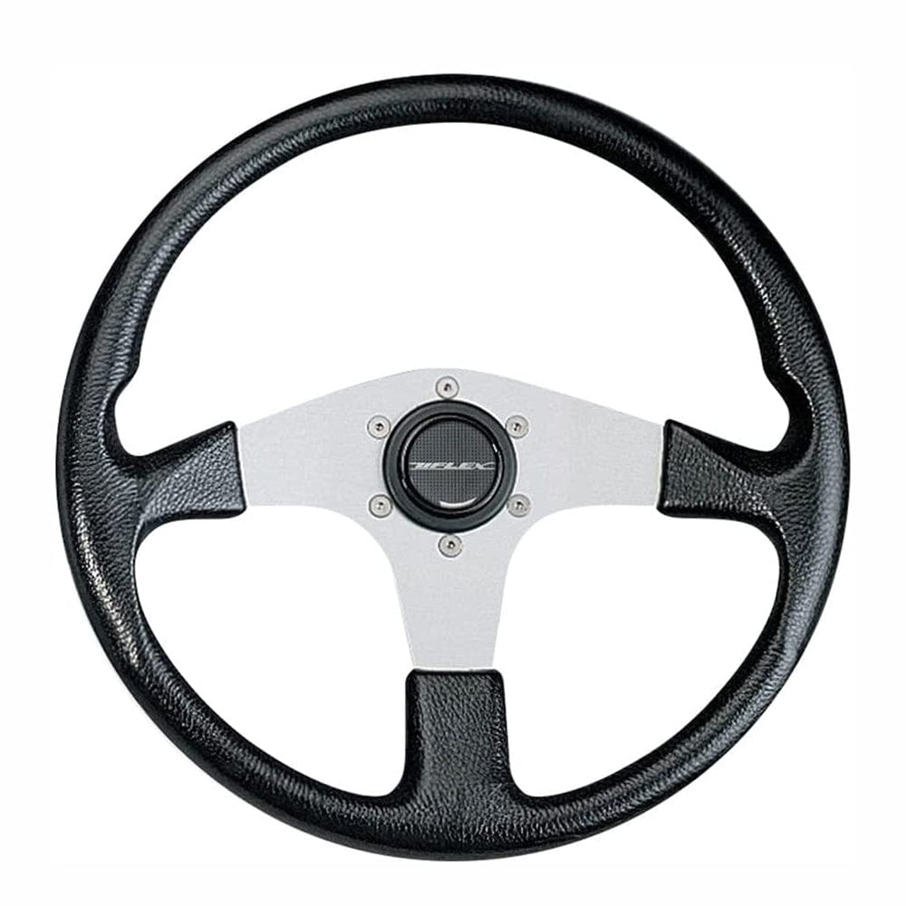Uflex CORSE-B/S 13.8" Dia. Steering Wheel 38333O, Black Grip, 3-Spoke, 3/4" Taper