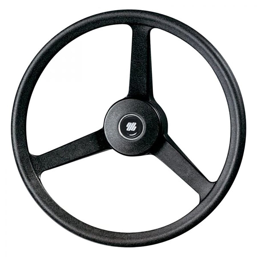 Uflex V32N 13.2" Dia. Steering Wheel, Black, 3-Spoke