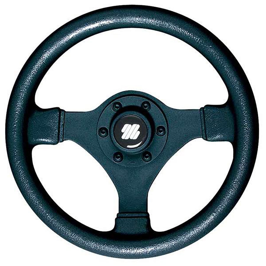 Uflex V45 11" Dia. Steering Wheel, Black Grip, 3-Spoke, 3/4" Taper