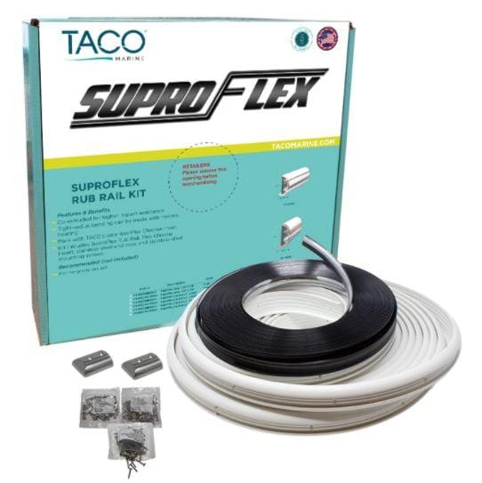 Taco Metals V11-9960WCM60-2 SuproFlex Small Rub Rail Kit 1-19/32" x 25/32" 60' Frosty White