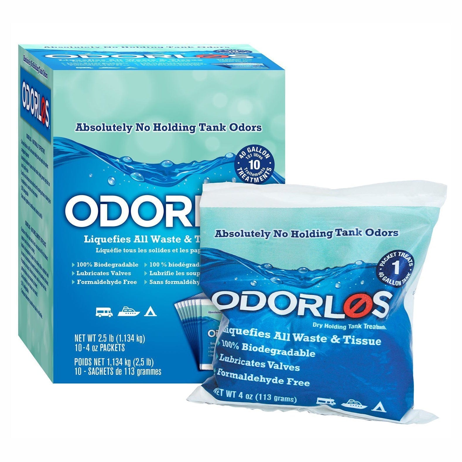 Odorlos V77011 4 oz. Dry Packets 10 Count per Box