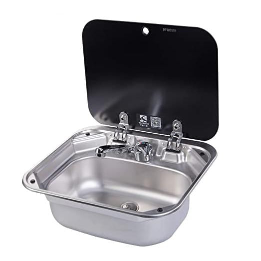 Dometic VA80050007US34 Stainless Steel Sink with Faucet Hole Square