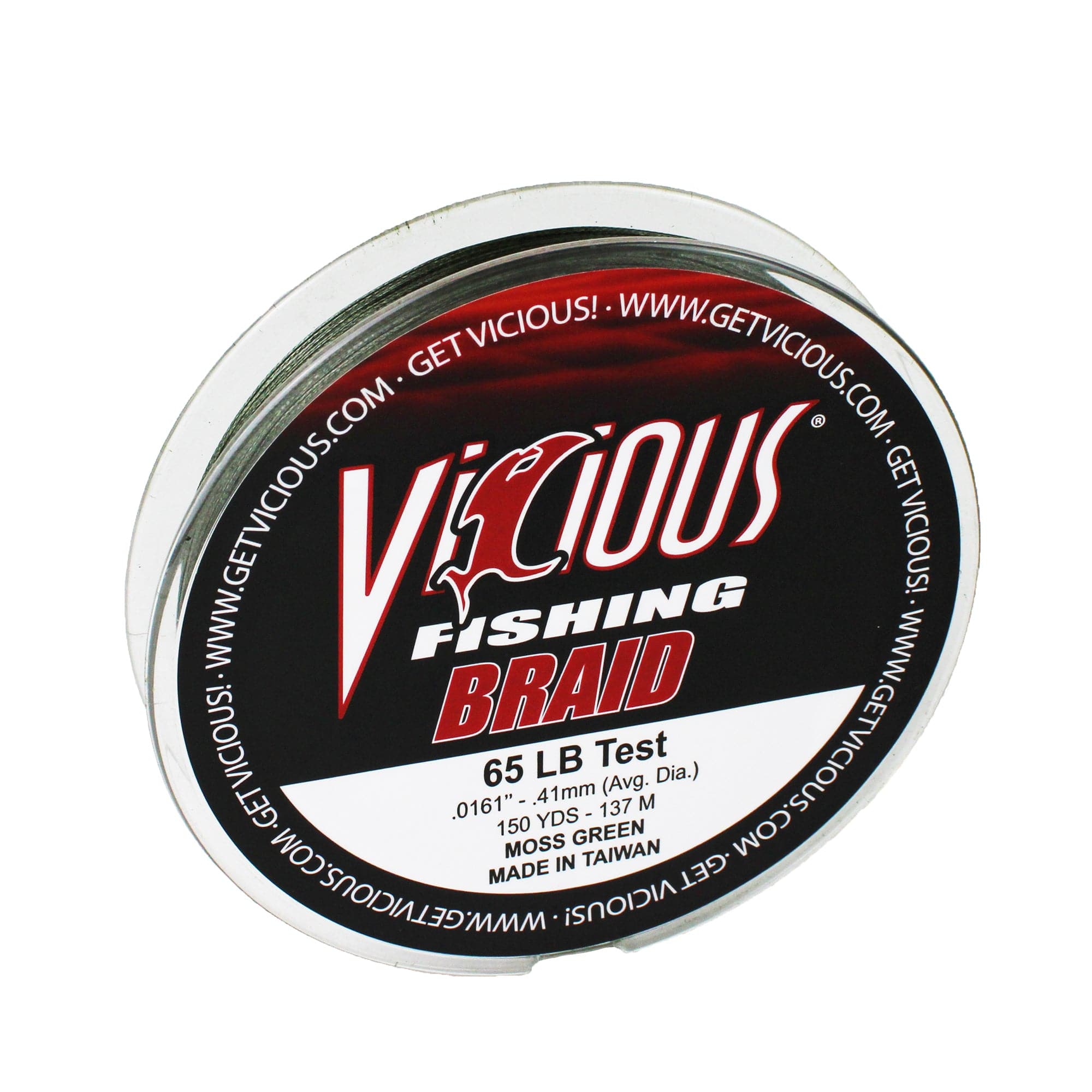 Vicious Fishing BPG Standard Braid PE Fiber Fishing Line, Moss Green - 150 Yards
