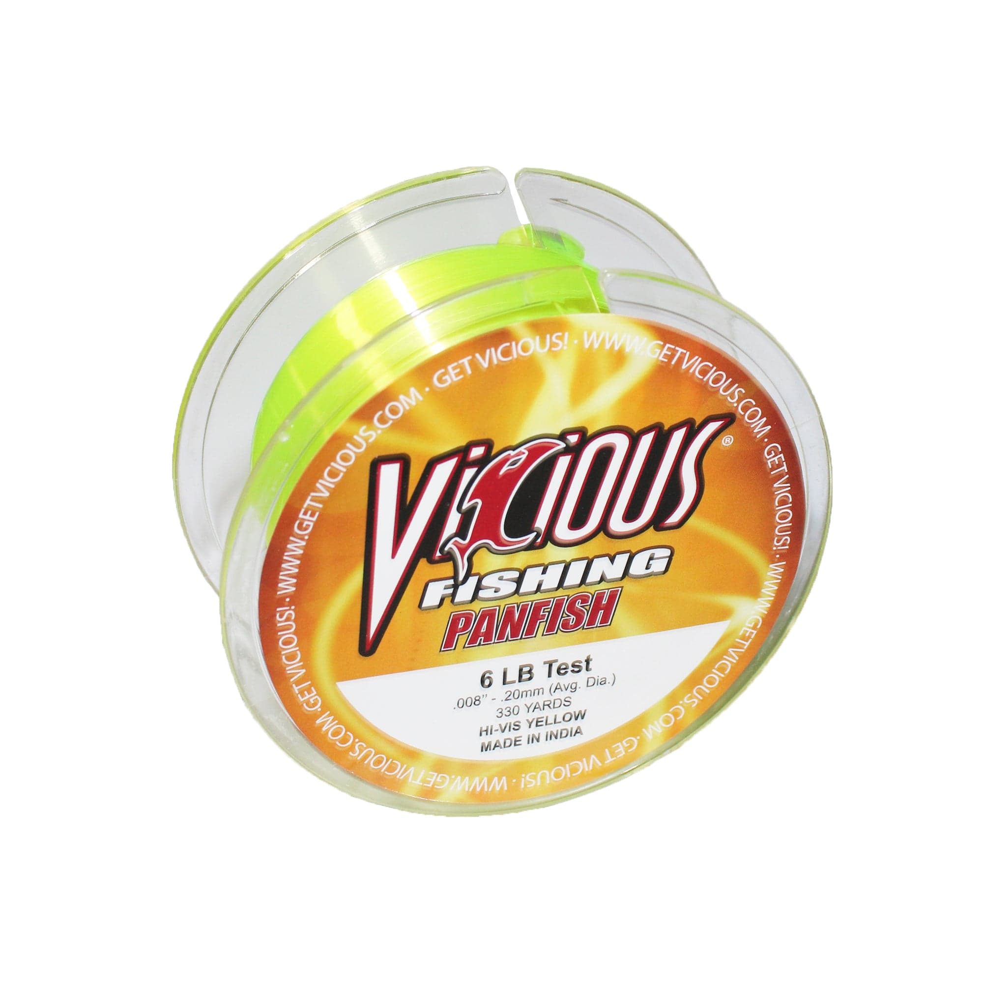 Vicious Fishing Panfish Mono Hi Vis Yellow Fishing Line - 330 Yards