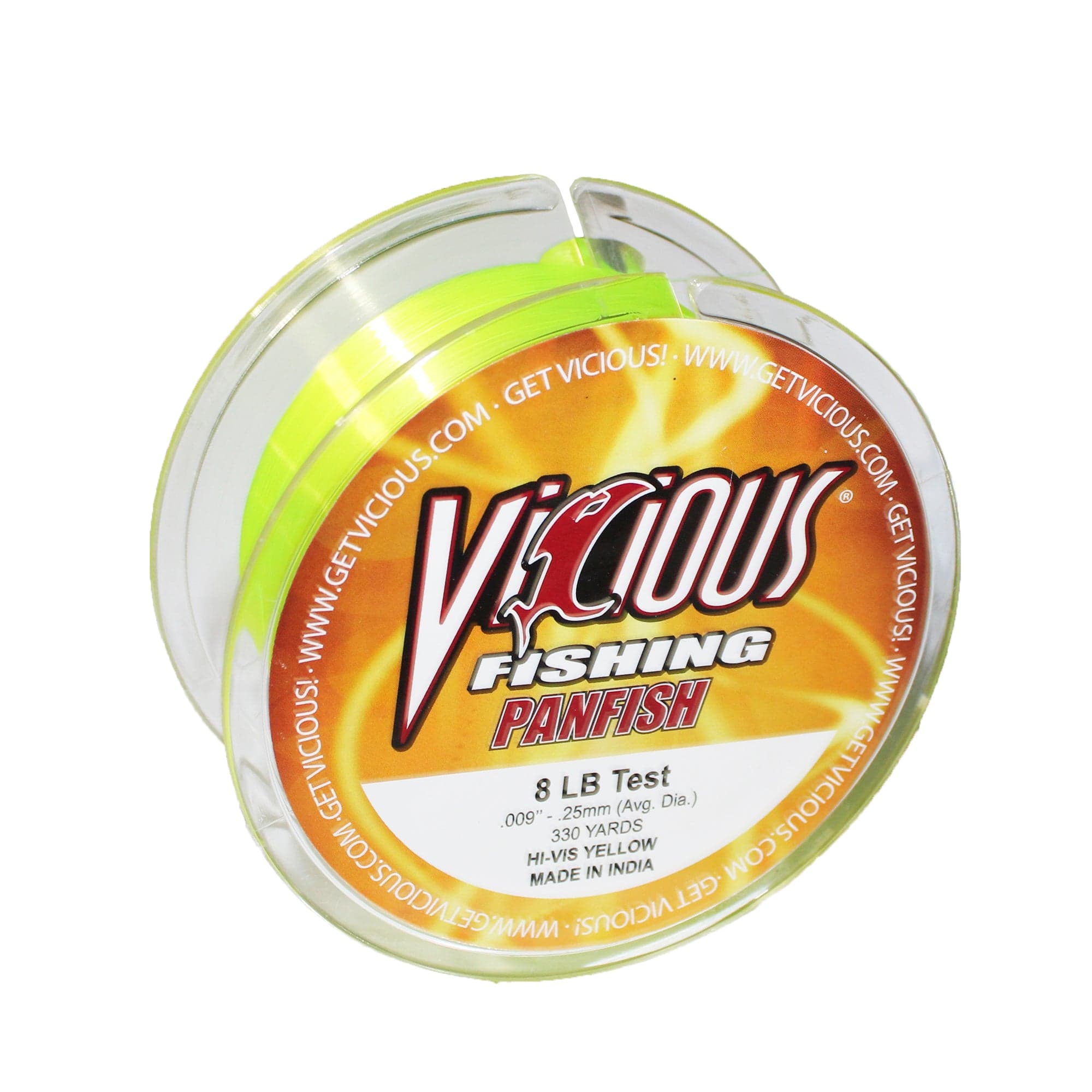 Vicious Fishing Panfish Mono Hi Vis Yellow Fishing Line - 330 Yards