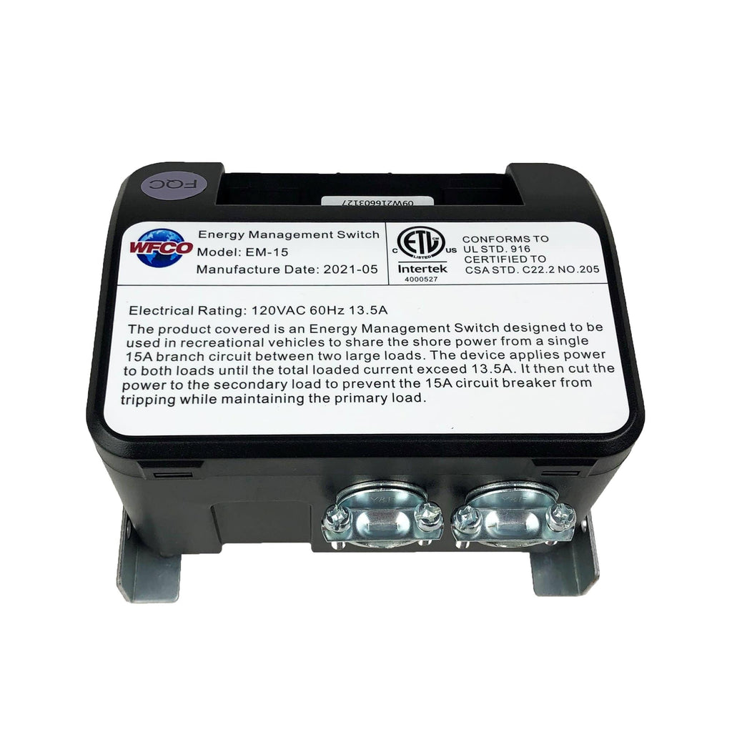 WFCO EM15 Arterra 15A Energy Management Switch, Branch Circuit Expand