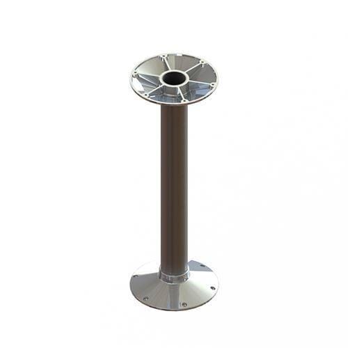 Taco Marine Z60-7273VEL25-2S Table Column, Smooth Satin Anodized Aluminum, 25" L