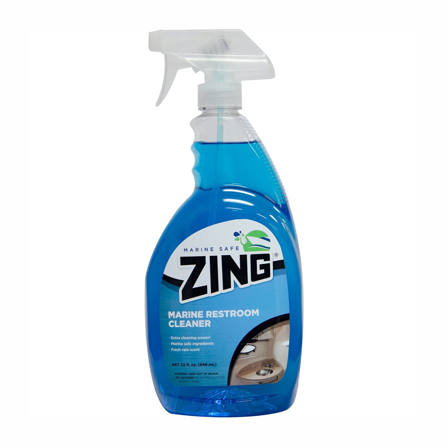 Zing Z198-QPS9 Marine Safe Restroom Cleaner 10198 - 32 Oz. Spray Bottle