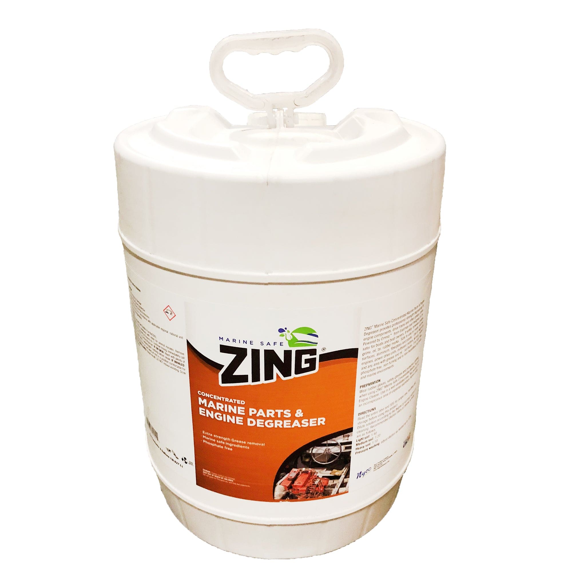 Zing Z392-P5 Concentrated Marine Parts & Engine Degreaser 10502 - 5 Gallon Pail