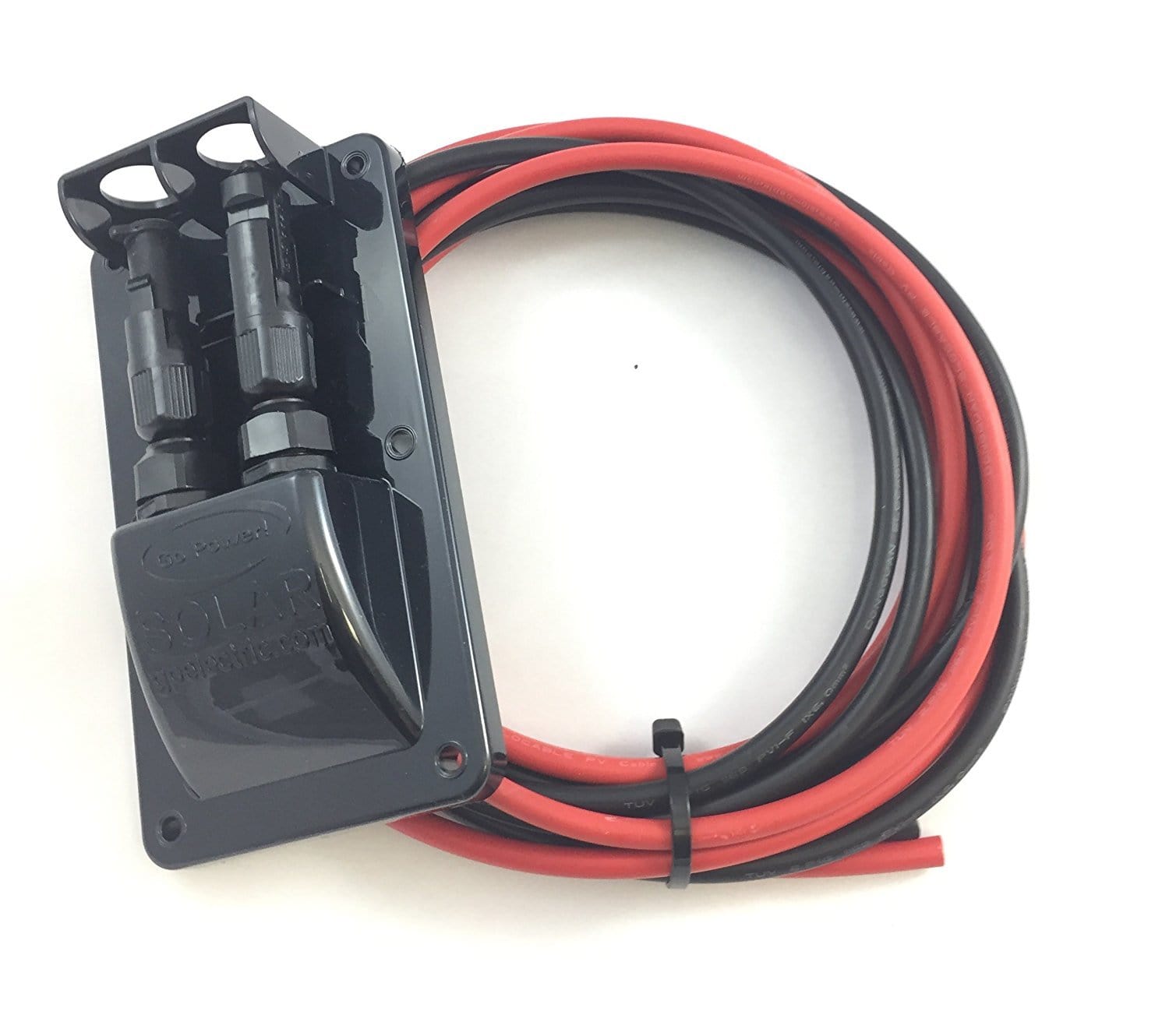 Go Power GP-CEP-1 Cable Entry Plate W. Red & Black 10" MC4 Cables