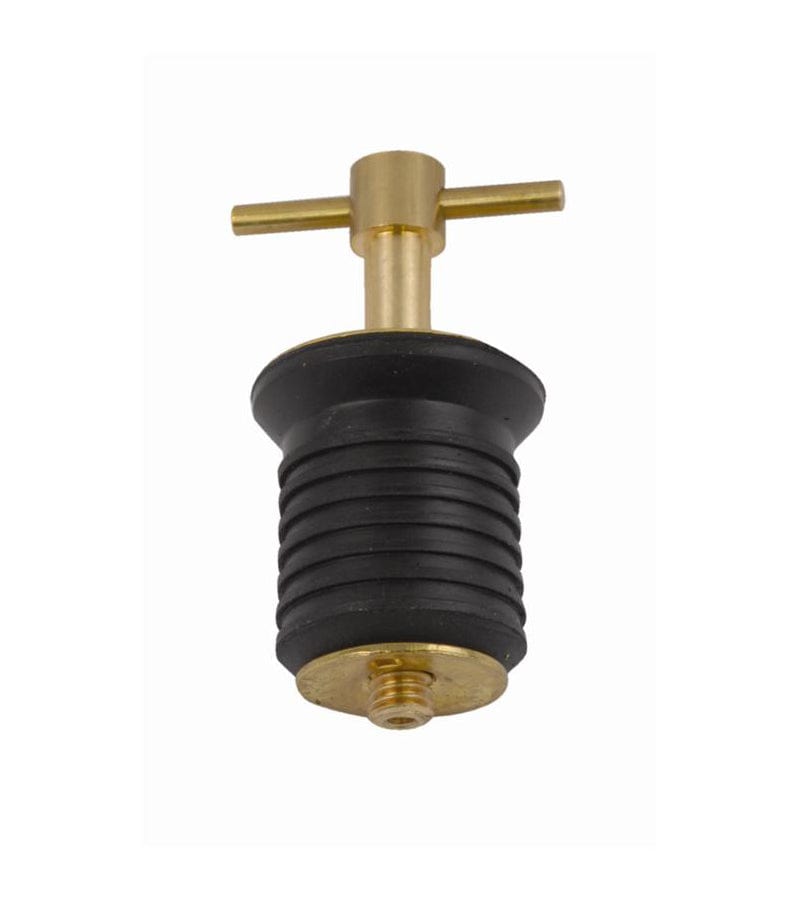 Attwood 11592-3 T-Handle Brass Plated Drain Plug