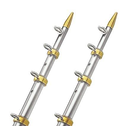 Taco OT-0541VEL15-HD Aluminum Silver and Gold 15' Tele-Outrigger