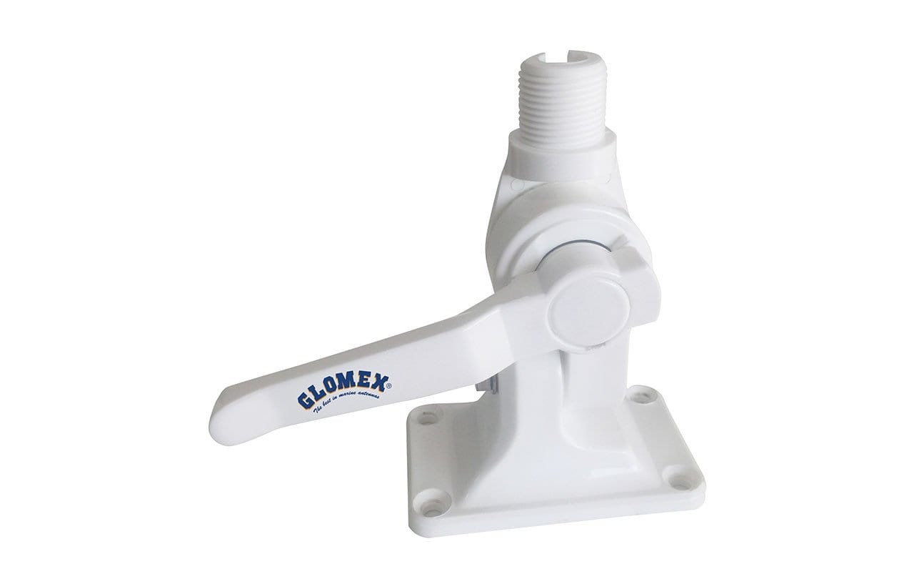 Glomex RA115 Nylon 4-Way Ratchet Mount White