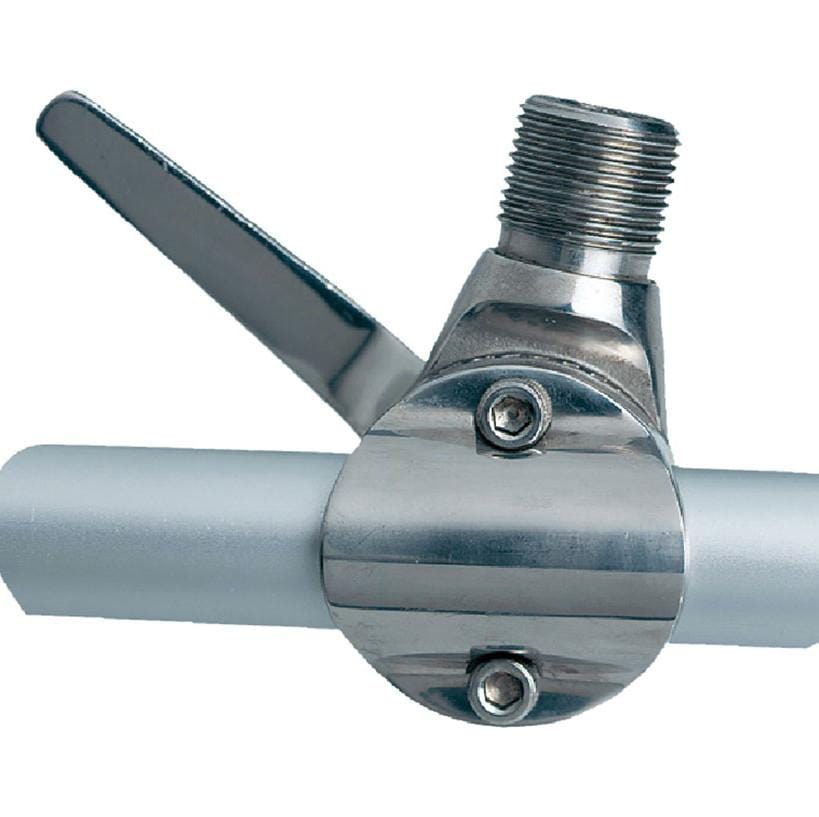 Glomex RA165 Stainless Steel 7/8"-1" Rail Marine Antenna Mount