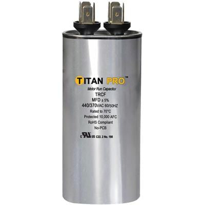 TITAN PRO TRCF80 Run Capacitor 80 MFD 440/370 Volt Round