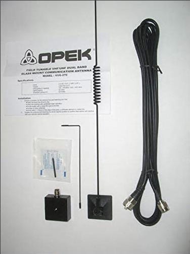 Opek VUG-270 Dual Band VHF/UHF Hi-gain Window on Glass Mount Mobile Ham Antenna